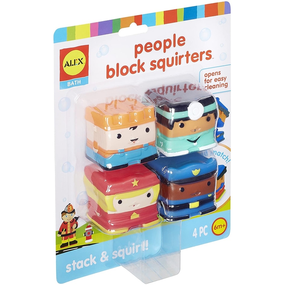 ALEX Toys People Block Squirters, 4-Pieces, Ages 6M+