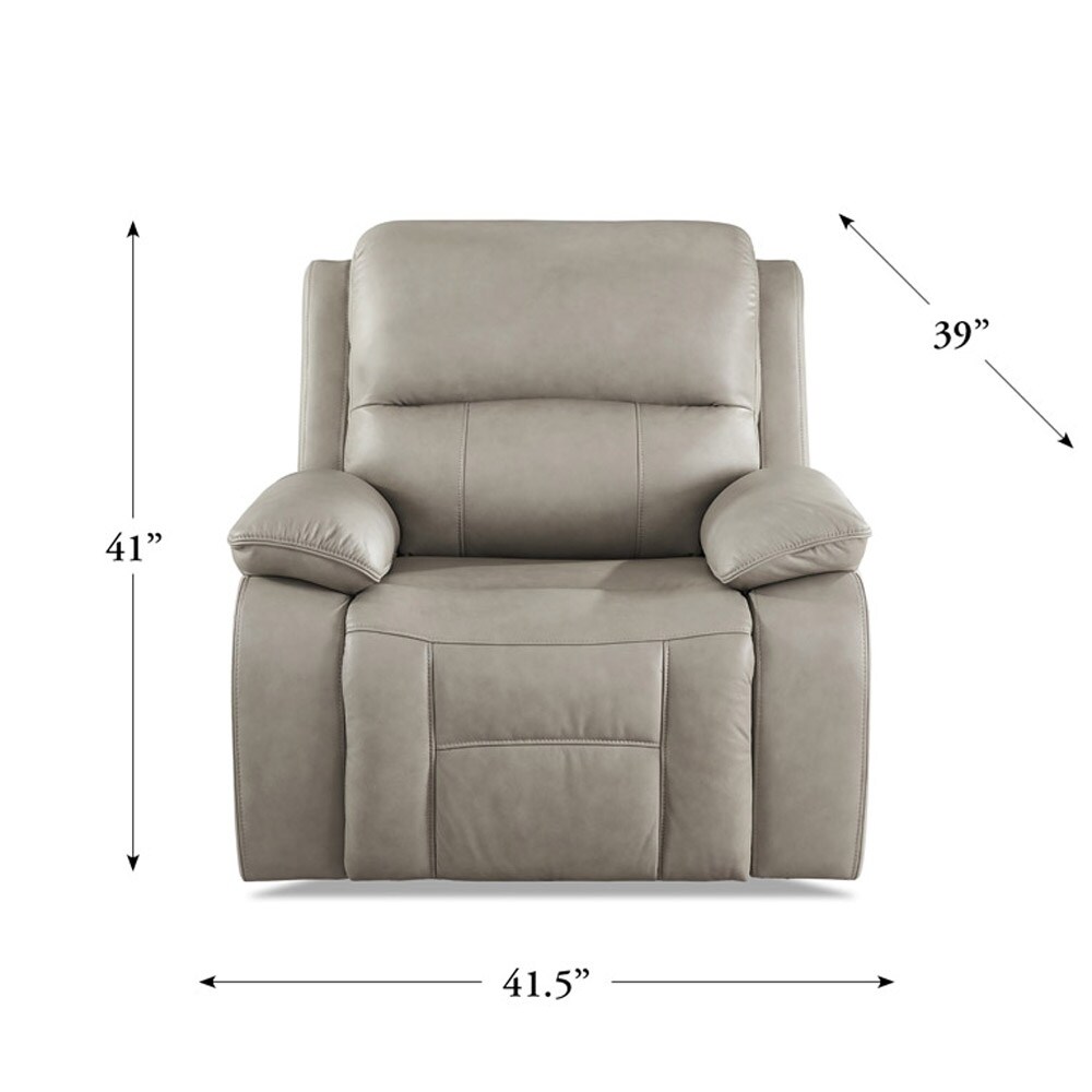 Hydeline Westminster Zero Gravity Power Recline and Headrest Top Grain Leather Recliner with Built in USB Ports