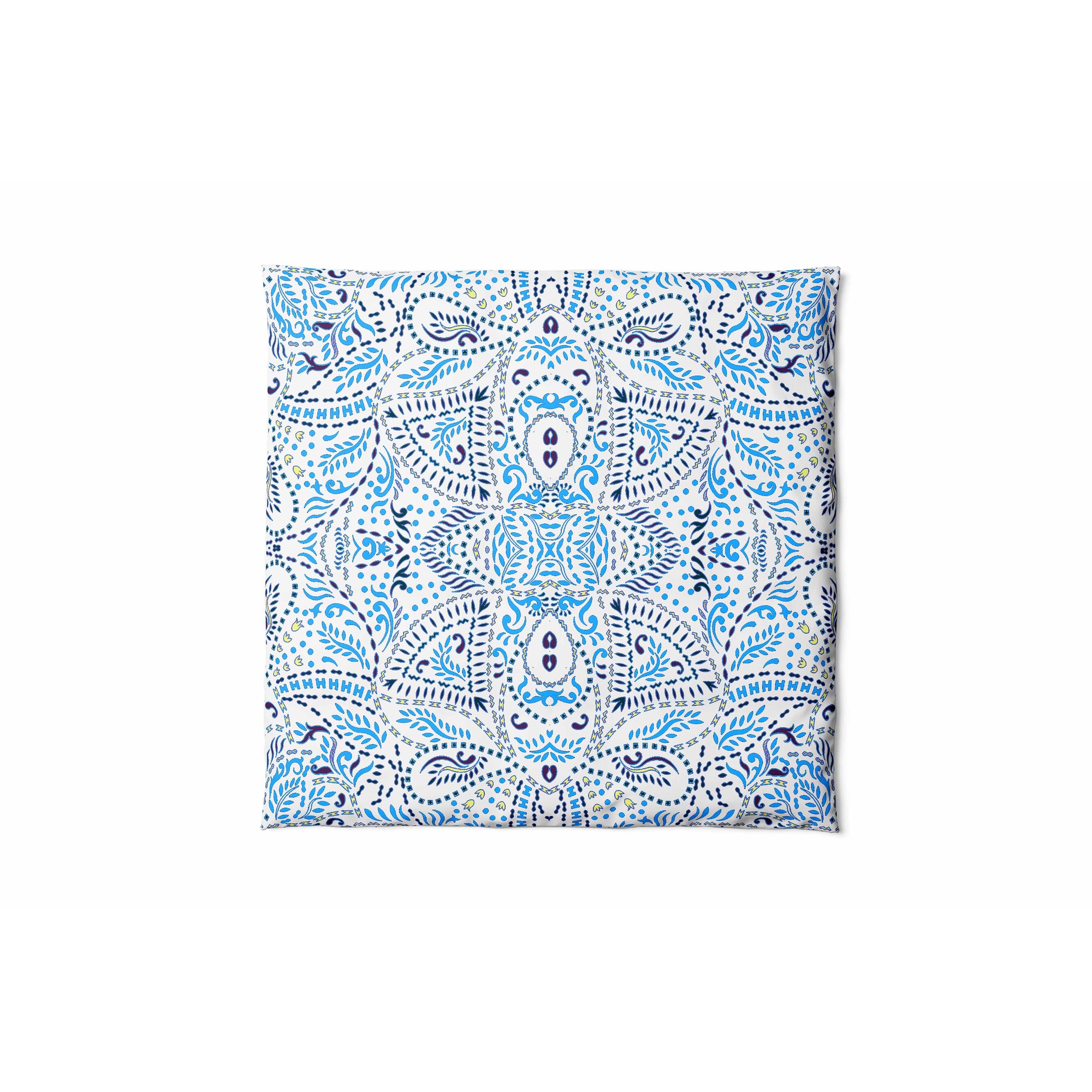 Free People Paisley Duvet Cover in Blue, White, Yellow