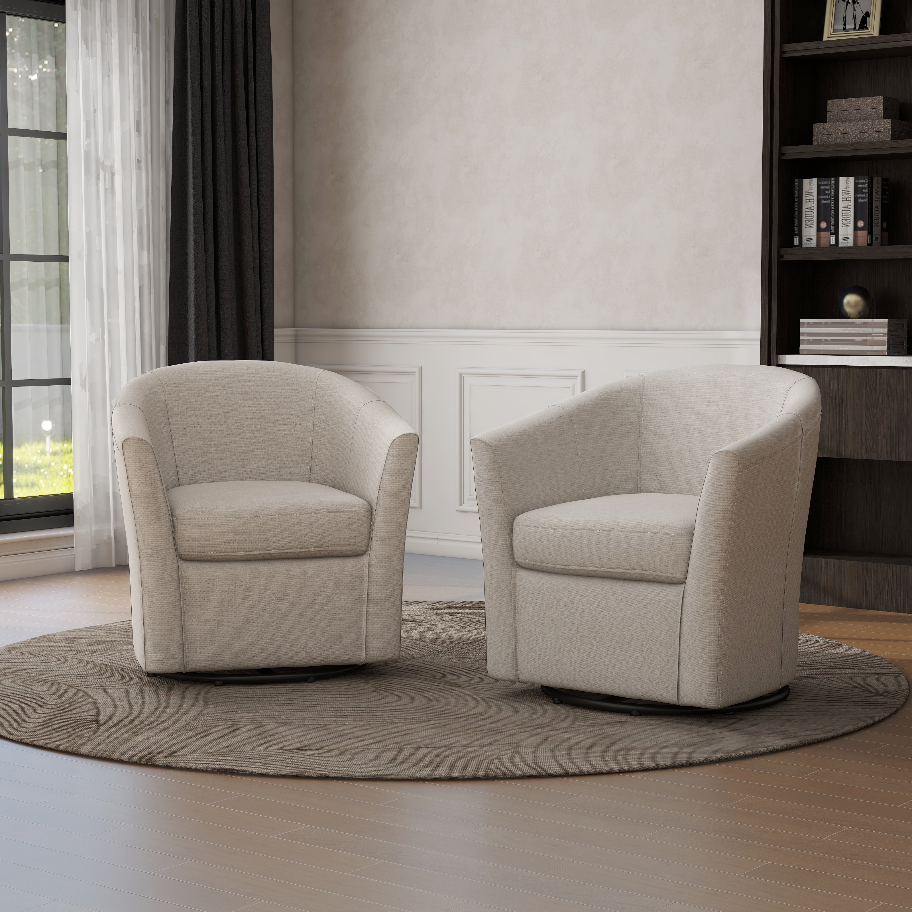 Swivel Barrel Chair for Living Room