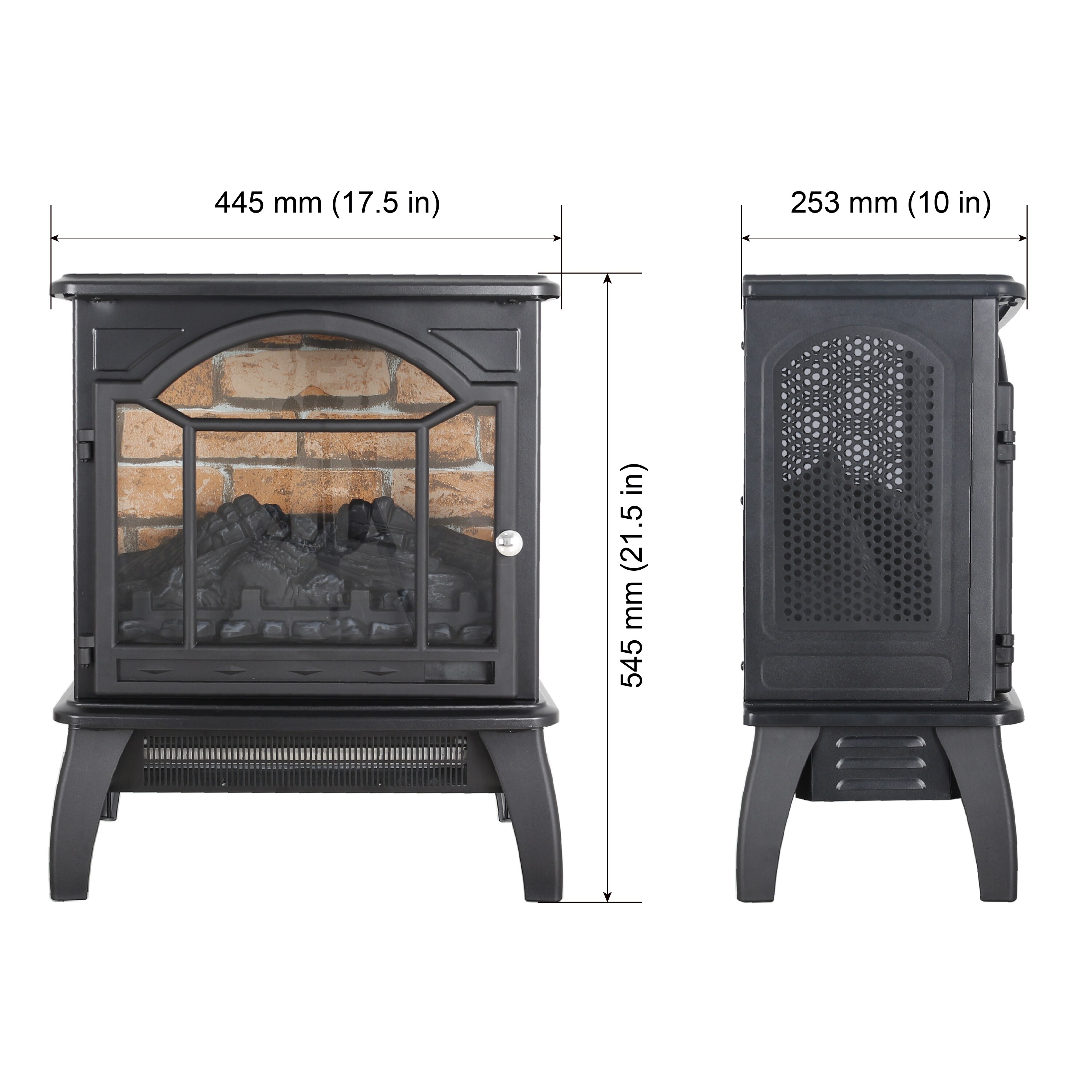 17.52-in Infrared Electric Fireplace with Remote Control