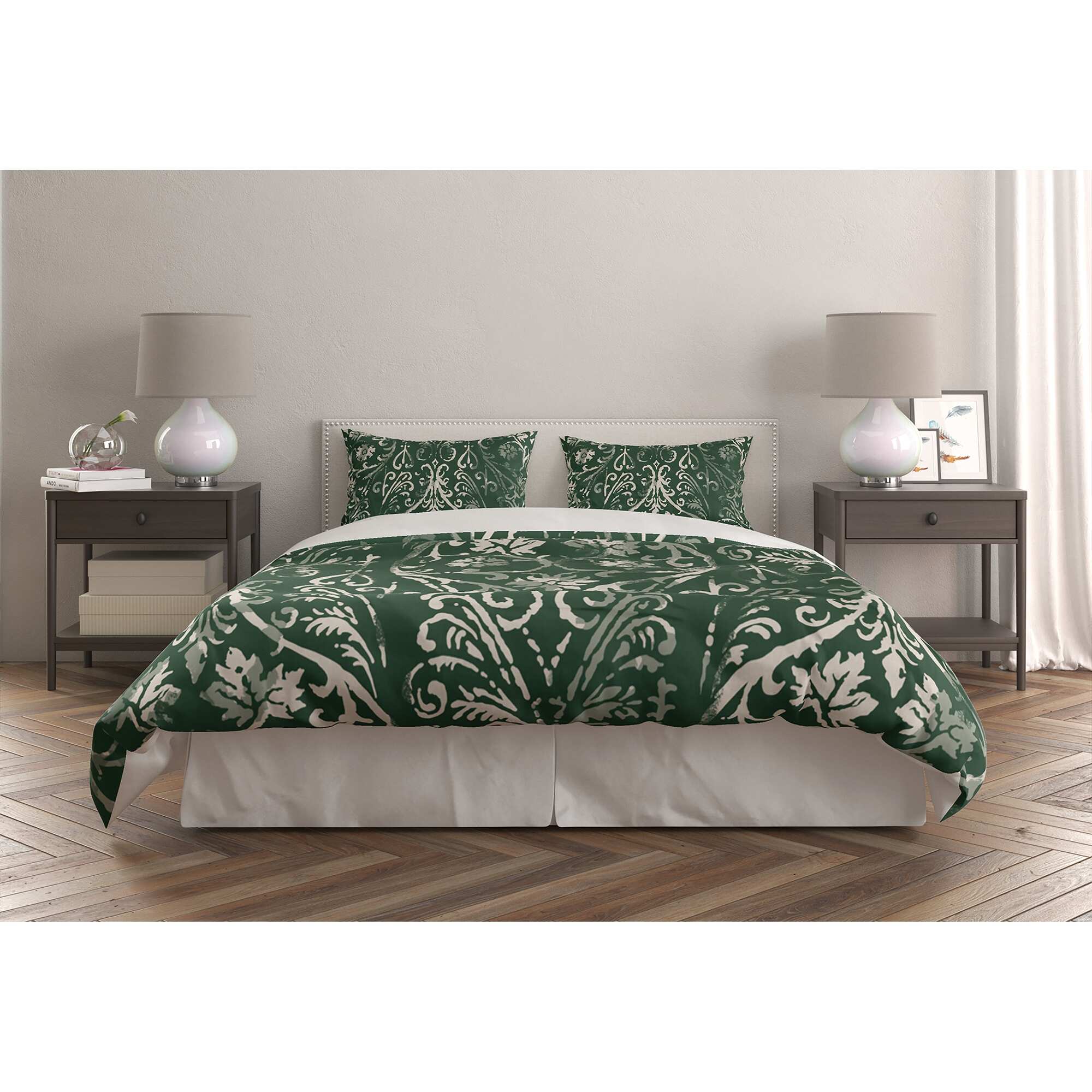 MOD DAMASK EMERALD Comforter Set By Kavka Designs