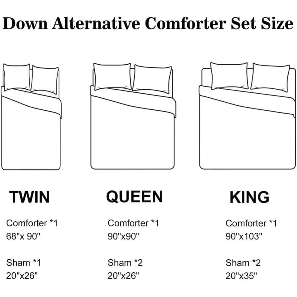 Wellco Twin Comforter Set - 2 Pieces All Season Bed Set Soft Polyester Vintage Bedding Comforters- Navy&Silver