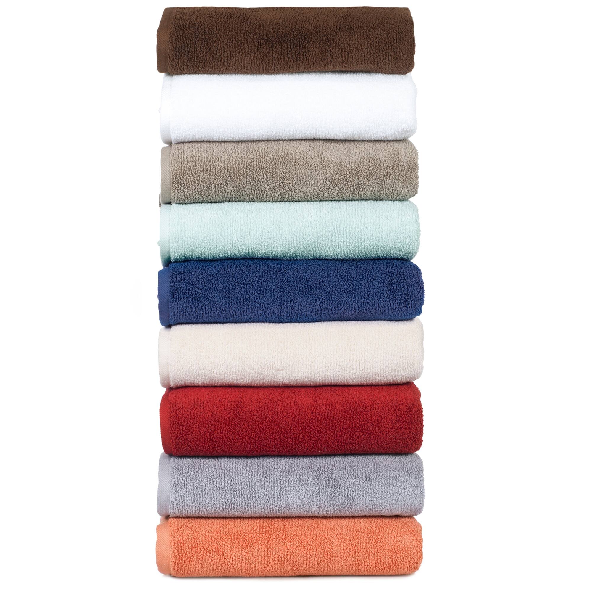 6-Piece Complete Bath Towels Set - 100% Cotton Absorbent Towels with Zero Twist Machine Washable by Lavish Home (Burgundy)