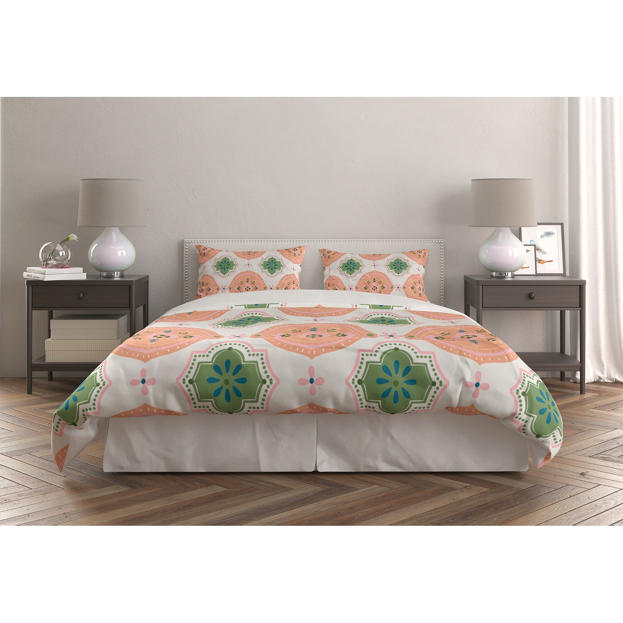 BOHEMIAN TILE PEACH Comforter Set by Kavka Designs