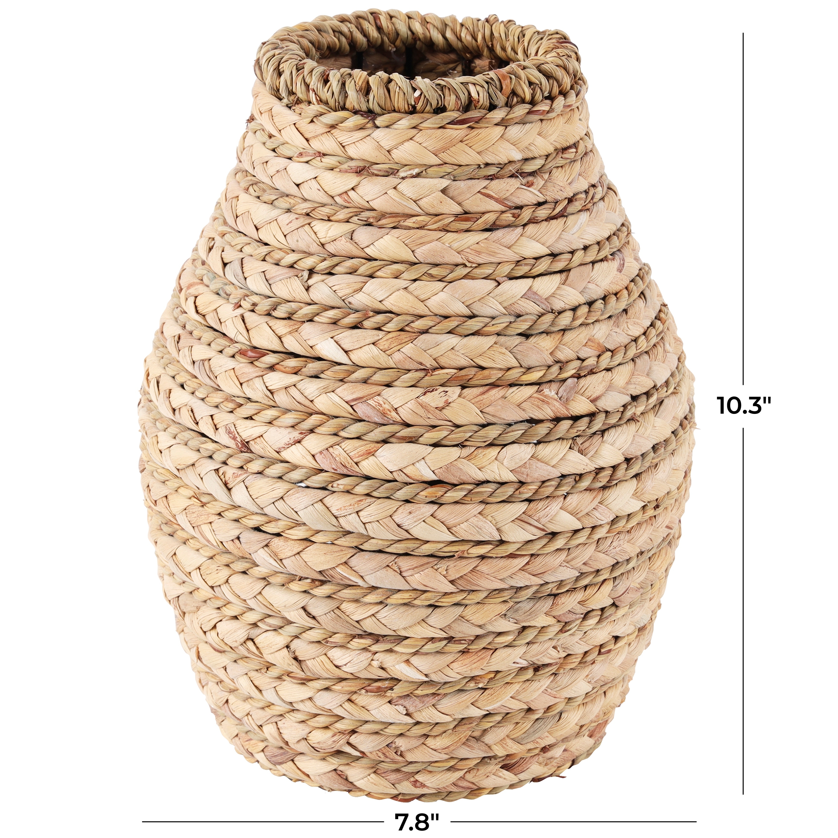 Light Brown Seagrass Handmade Braided Vase