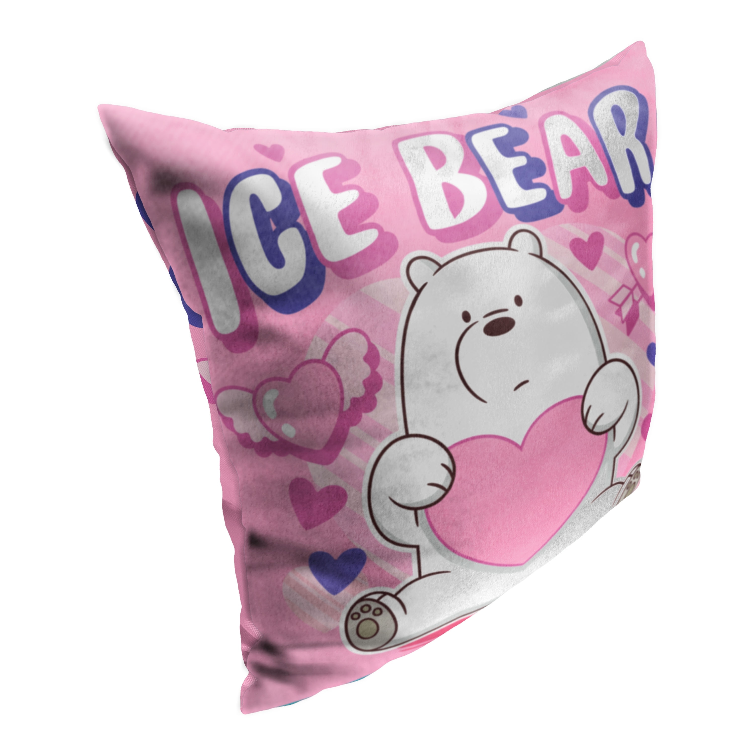 CN We Bare Bears Ice Bear Printed Throw Pillow - Pink