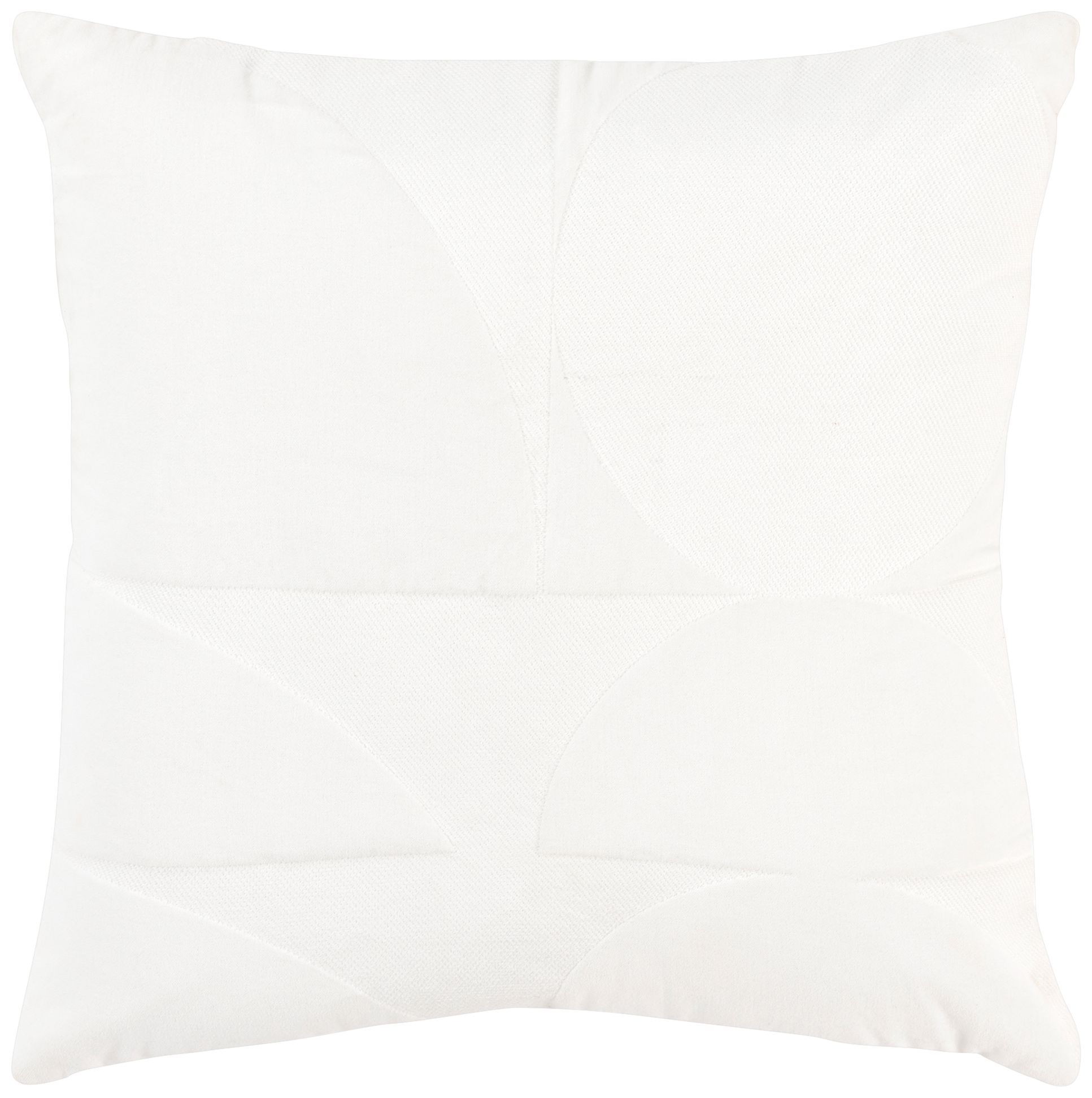 White Geometric 20" x 20" Poly Filled Throw Pillow