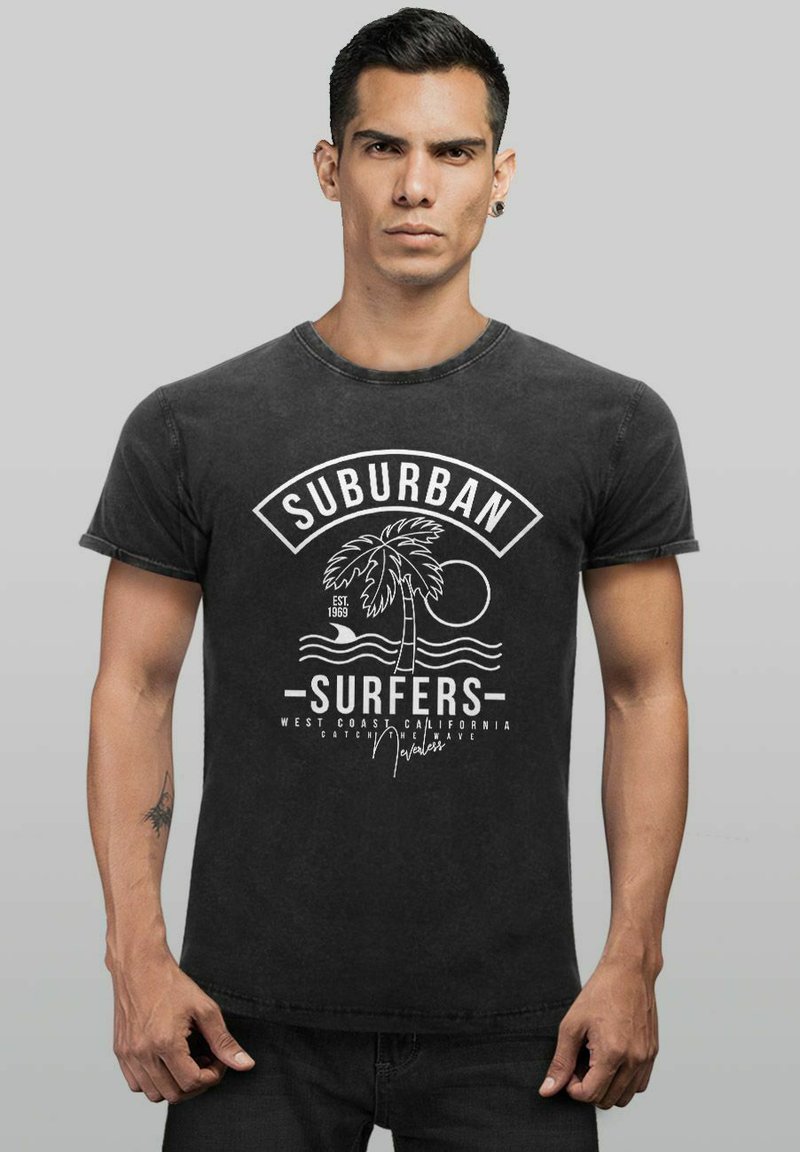 Neverless VINTAGE SUBURBAN SURF - T-Shirt print