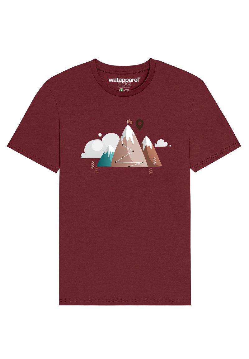 watapparel MOUNTAIN PATH CLOUDS - T-Shirt print